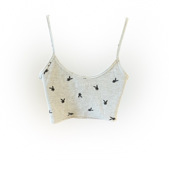 Playboy by PacSun Waffle Knit Crop Tank Top - Size M - Picture 3 of 8